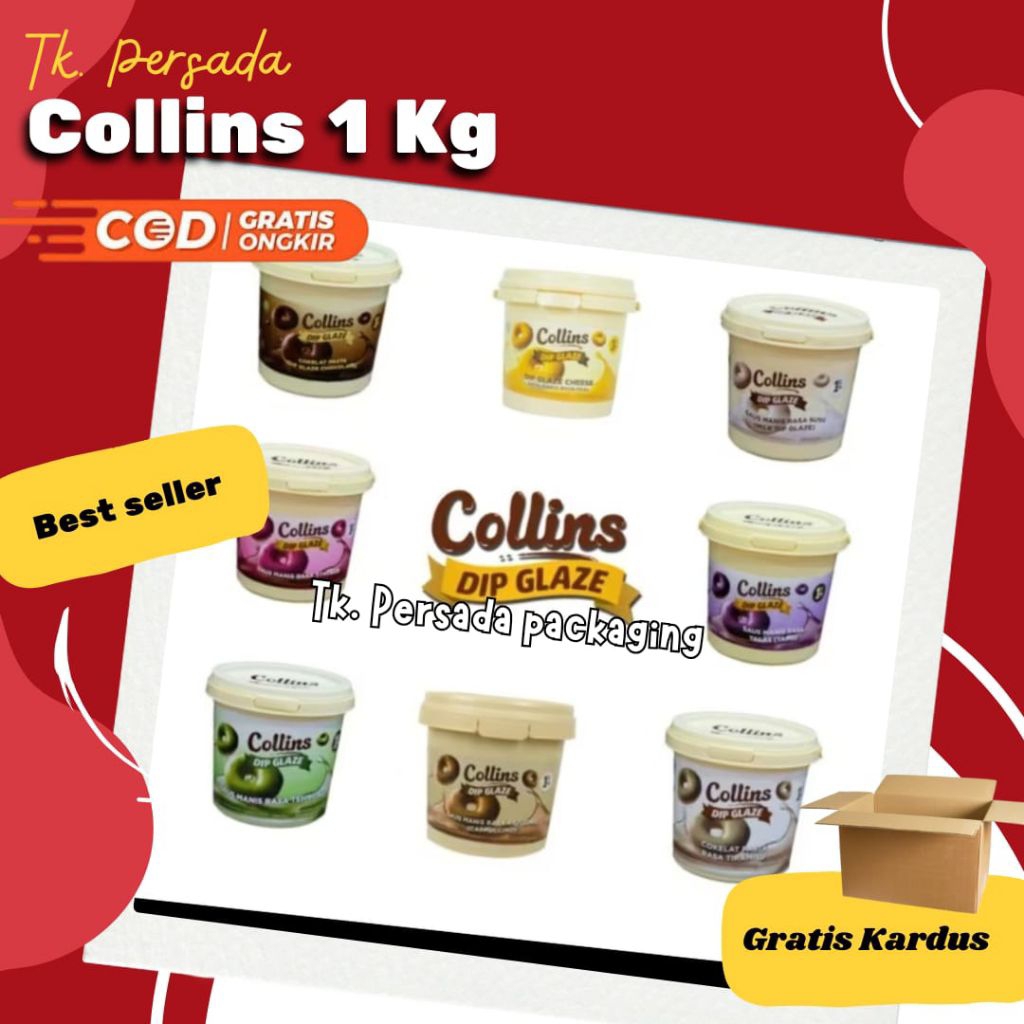

[ 1 KG ] COLLINS DIP GLAZE - Toping Donat - Coklat Cair - Selai Cair