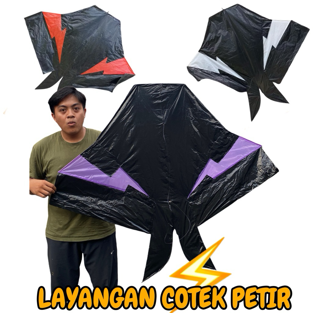 Layangan Cotek Petir 1.1 meter - Layangan Cotek Belolong Petir - Cotek Halilintar - Layangan Petir -