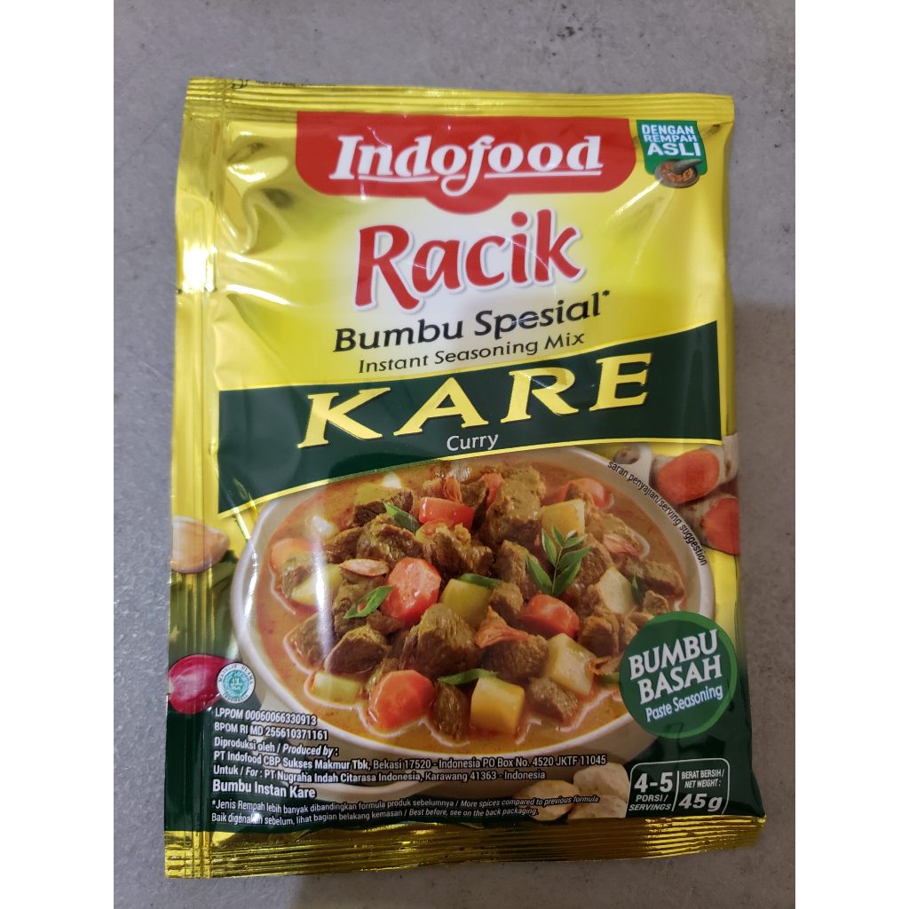 

Indofood RaciK Bumbu Spesial Kare Curry // KARE BUMBU RACIK INSTAN