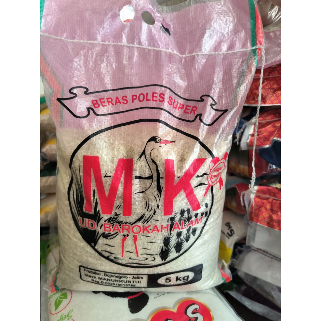 

Beras Merk MK Manuk Kuntul Kemasan 5 Kg