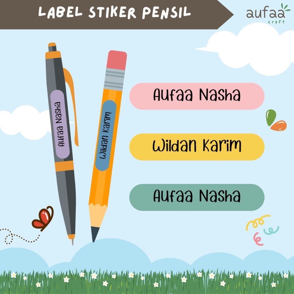 

[isi 50] Stiker Pensil | Stiker Alat Tulis