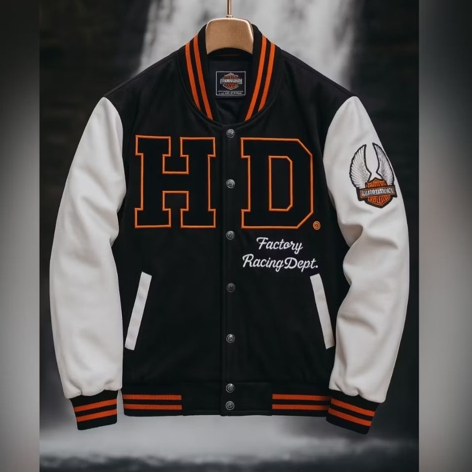 JAKET KULIT HARLEY DAVIDSON VARSITY JAKET BIKER JAKET TOURING