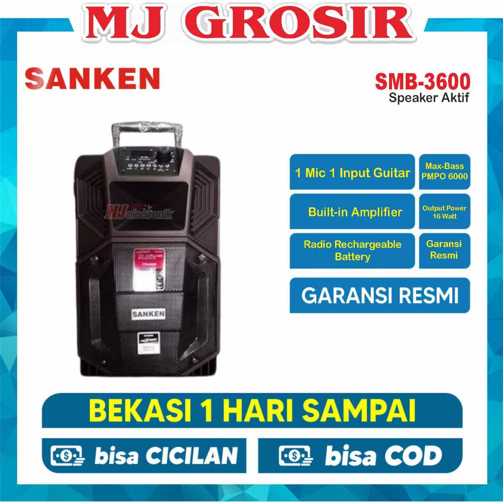 Sanken Speaker Active Portable SMB-3600 Max-Bass