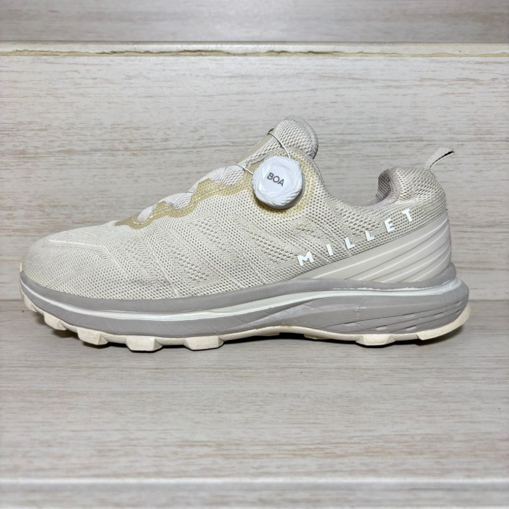 SEPATU OUTDOOR  TREKKING HIKING & RUNNING MILLET BOA SYSTEM / TALI PUTAR SECOND ORIGINAL  [ MURAH ]