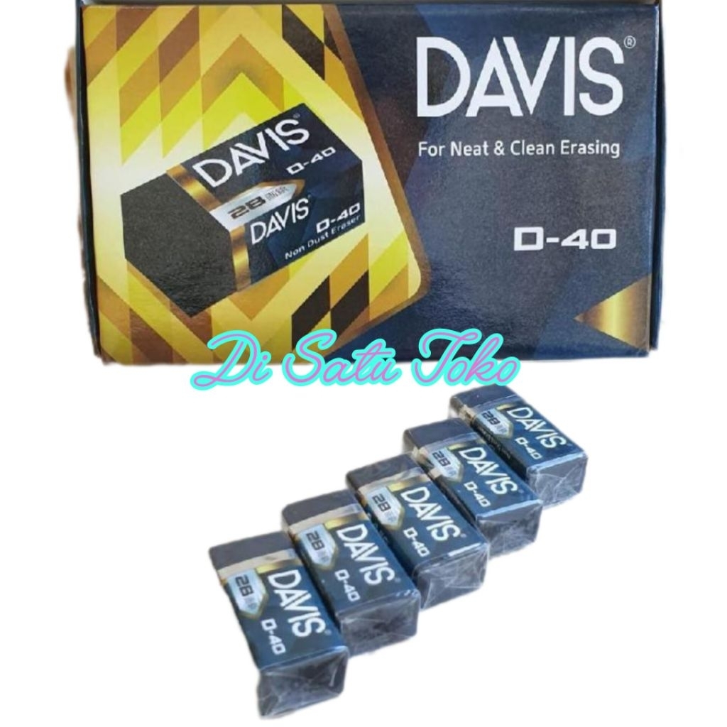 

[Satuan] DAVIS Penghapus Hitam | Eraser - Di Satu Toko