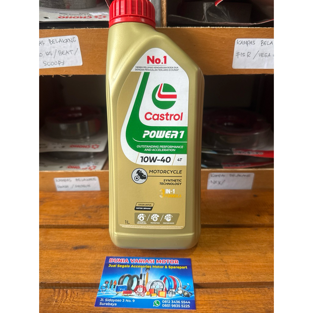 OLI CASTROL POWER 1 MATIC 4T 10w-40 1liter