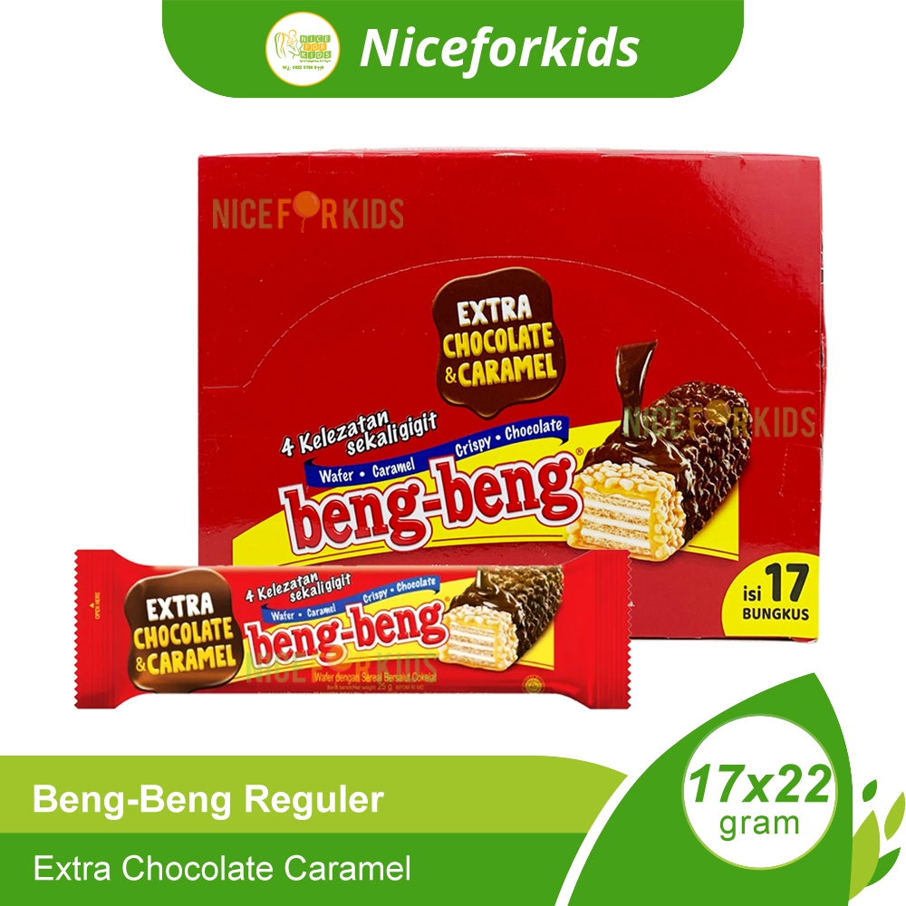 

Beng Beng Chocolate Caramel Box Isi 17x22gr / Wafer Crispy Coklat