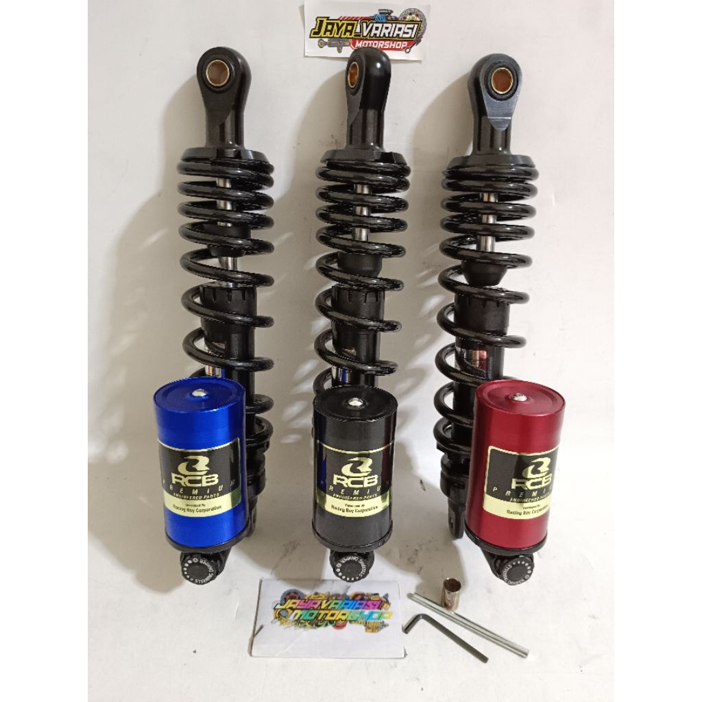 NEW~ SHOCKBREAKER SHOCK COPY-RCB RACING SINGLE TABUNG BAWAH 310MM & 330MM UNIVERSAL MATIC PNP BEAT/ 