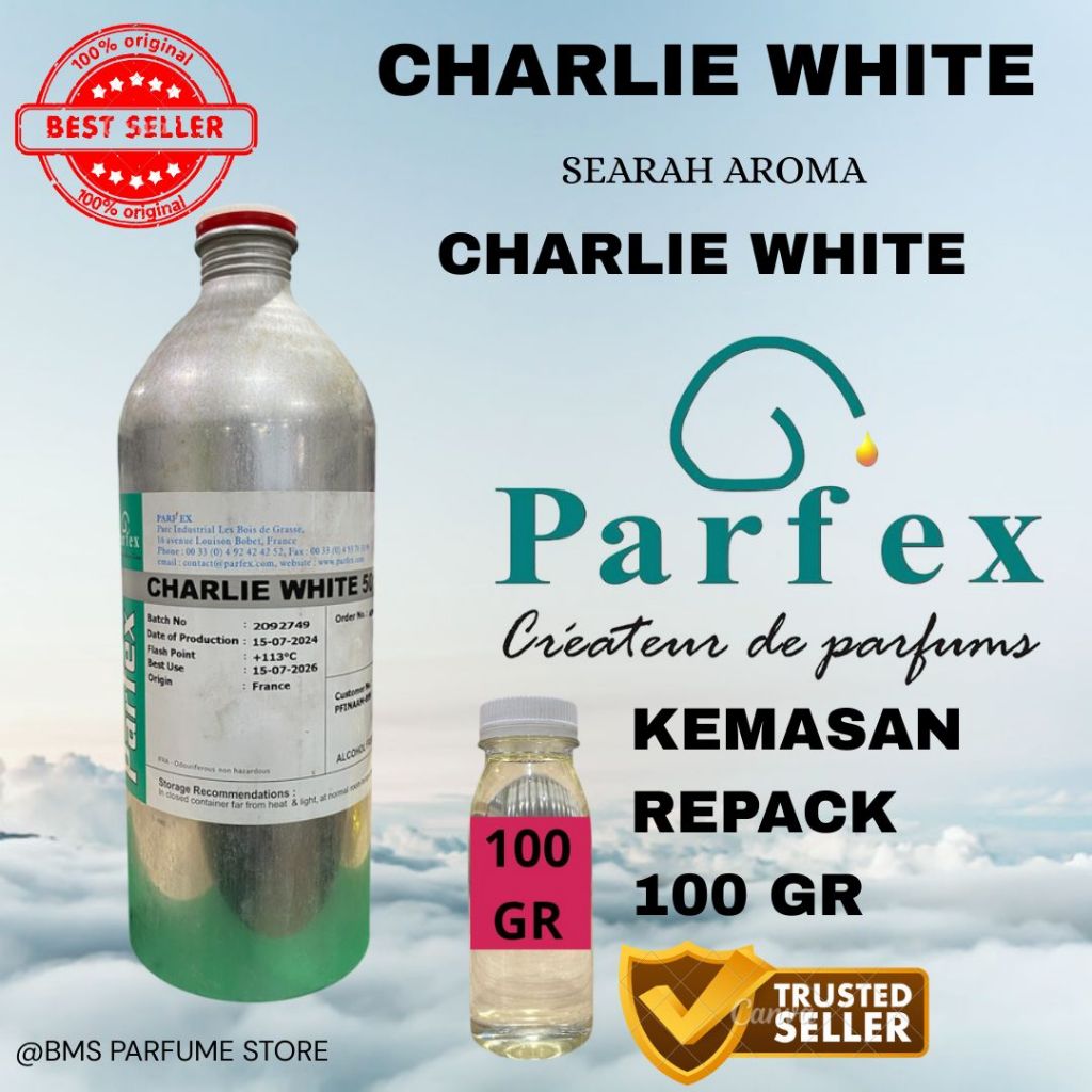 100 GR REPACK CHARLIE WHITE BY PARFEX SEARAH CHARLIE WHITE BIBIT MURNI ORIGINAL PABRIK