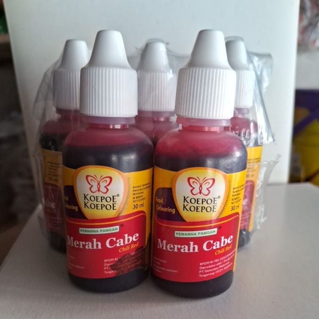 

KOEPOE KOEPOE PEWARNA MAKANAN / FOOD COLOURING WARNA MERAH CABE (CHILI RED) 30ML