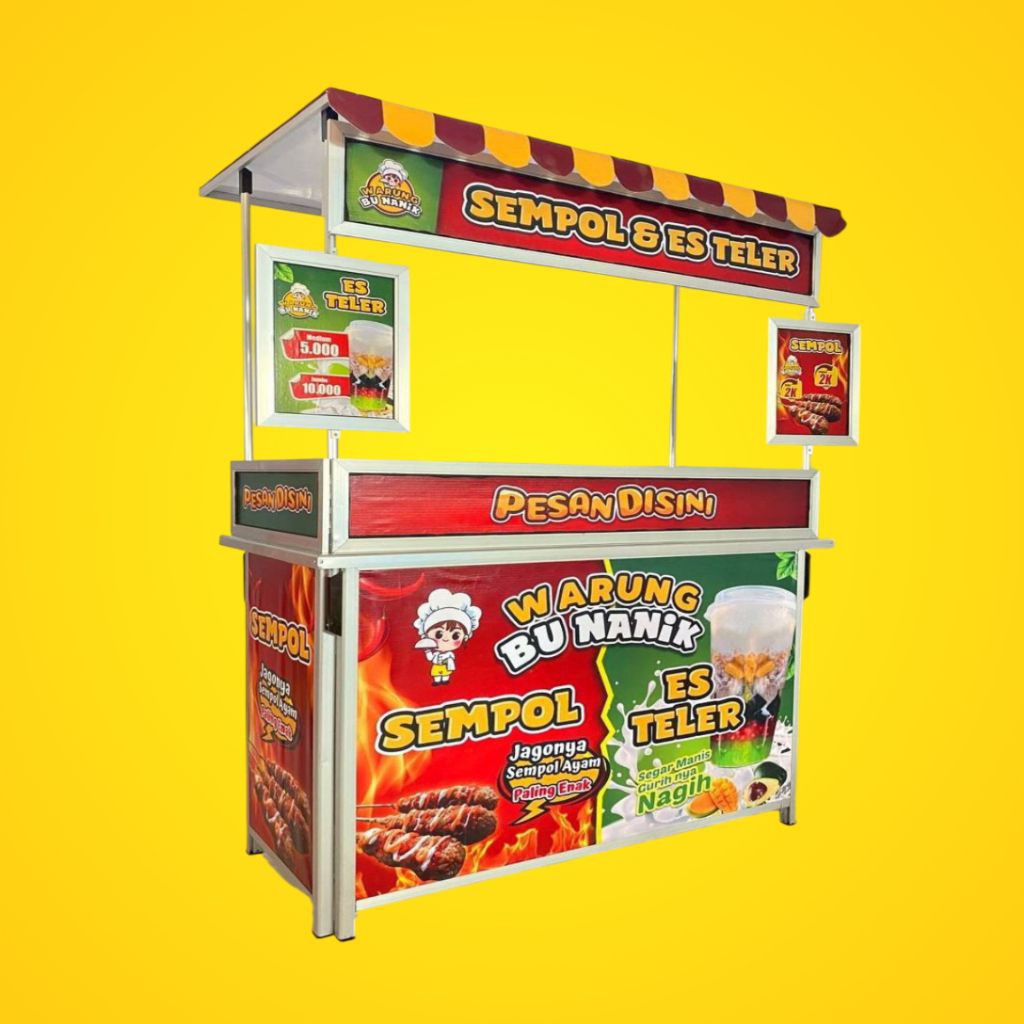Booth Portable Atap + Menu + Full Skat