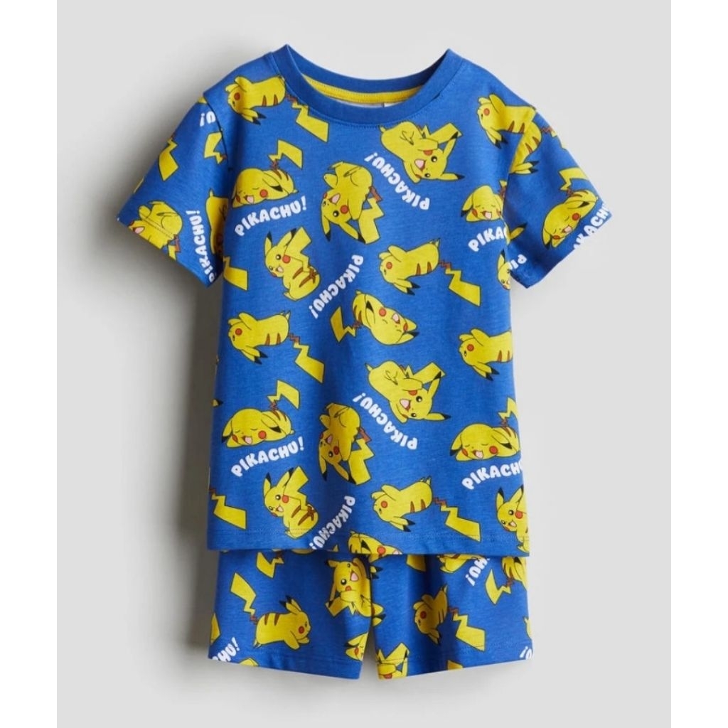 setelan baju anak pokemon setelan baju tidur anak pikachu setelan baju karakter chase paw patrol set