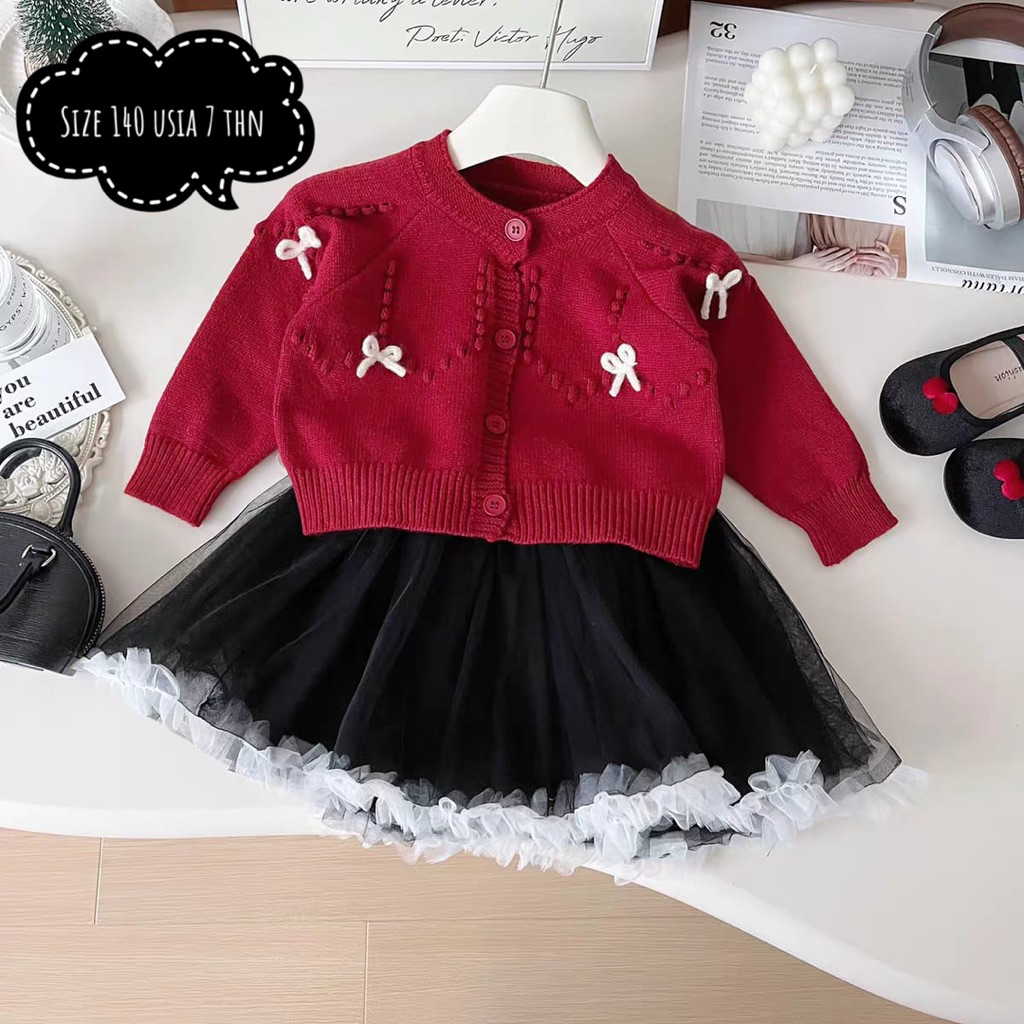 set rok mini import bahan rajut mix tutu premium