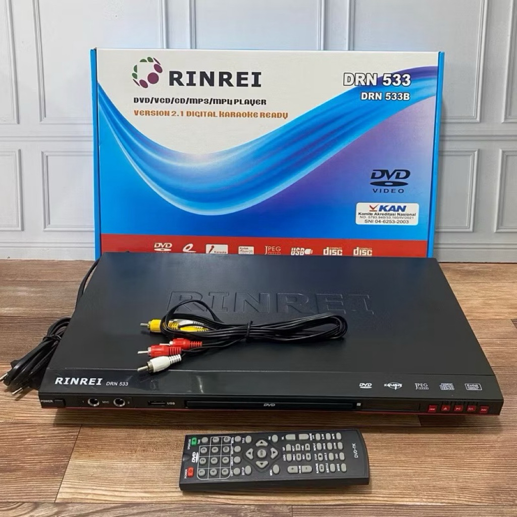 Dvd / VCD / CD / MP3 / MP4 / USB Player Rinrei DRN 533