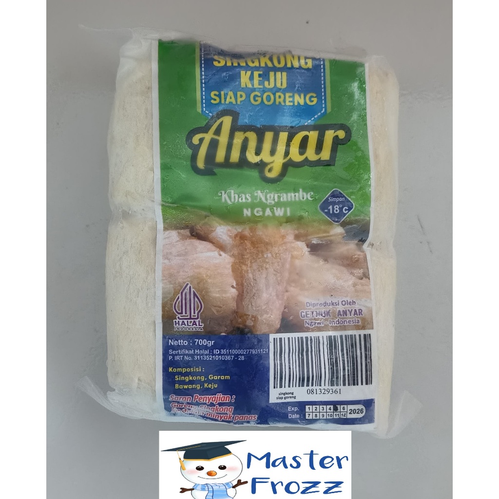 

Anyar Singkong Keju Siap Goreng 700gr