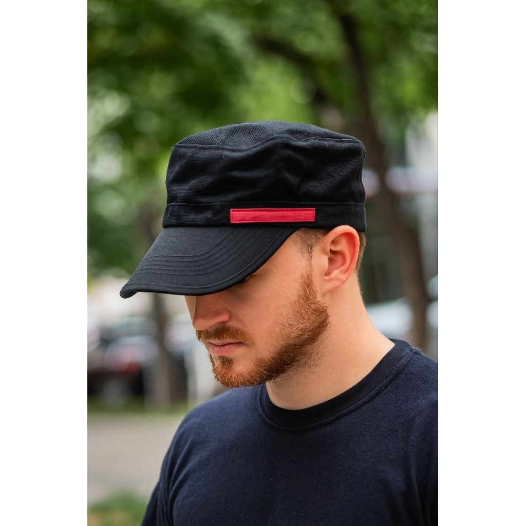 Topi caps komando hitam bekas preloved