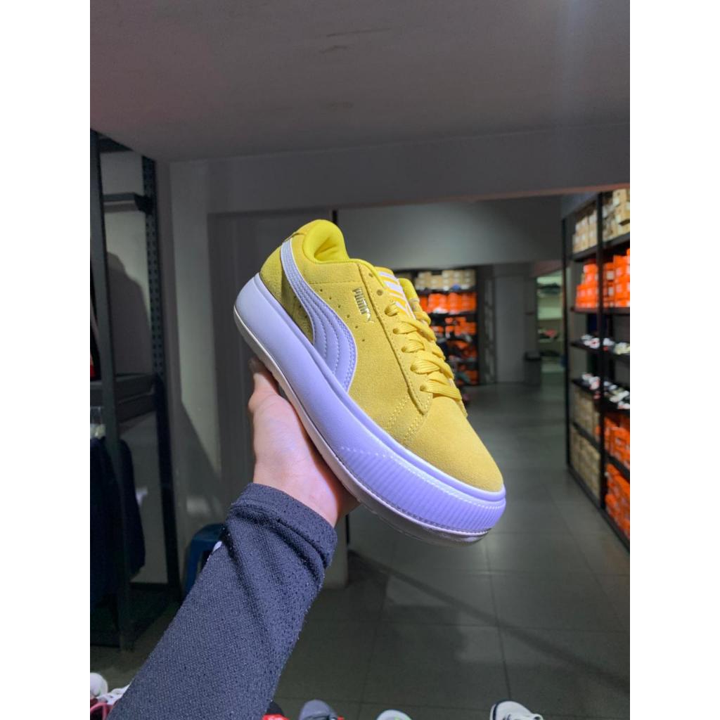 Puma Sepatu Sneakers Wanita  Suede Mayu Suede Mayu Bamboo-Puma White-Marshmallow 380686 11