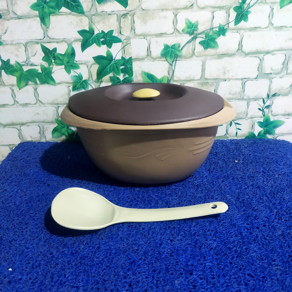 SET (ISI 12 PCS) Basi prasmanan oval KEYEN + centong bahan plastik tebal / wadah lauk tempat saji pr