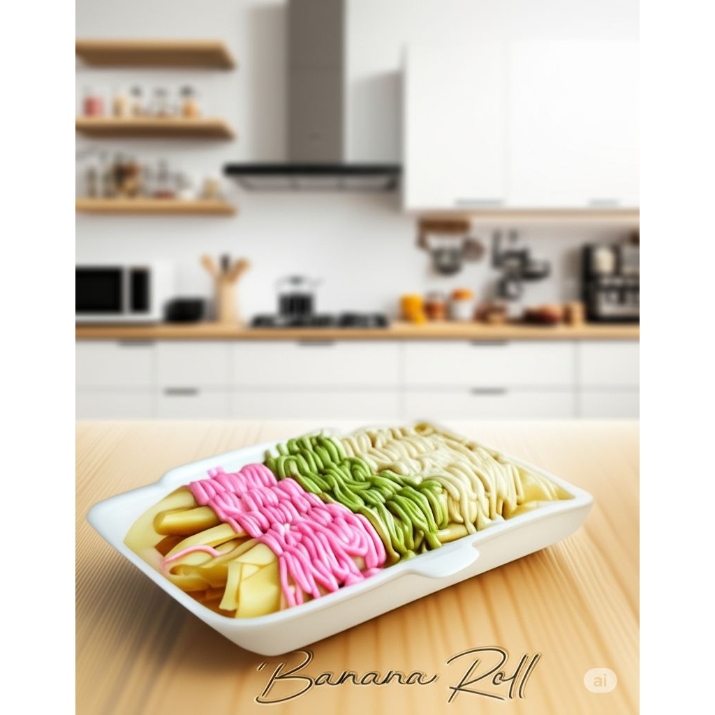 

BANANA ROLL FROZEN KEMASAN THINWALL ISI 10 + TOPPING COKLAT, TIRAMISU, MATCHA, STRAWBERRY