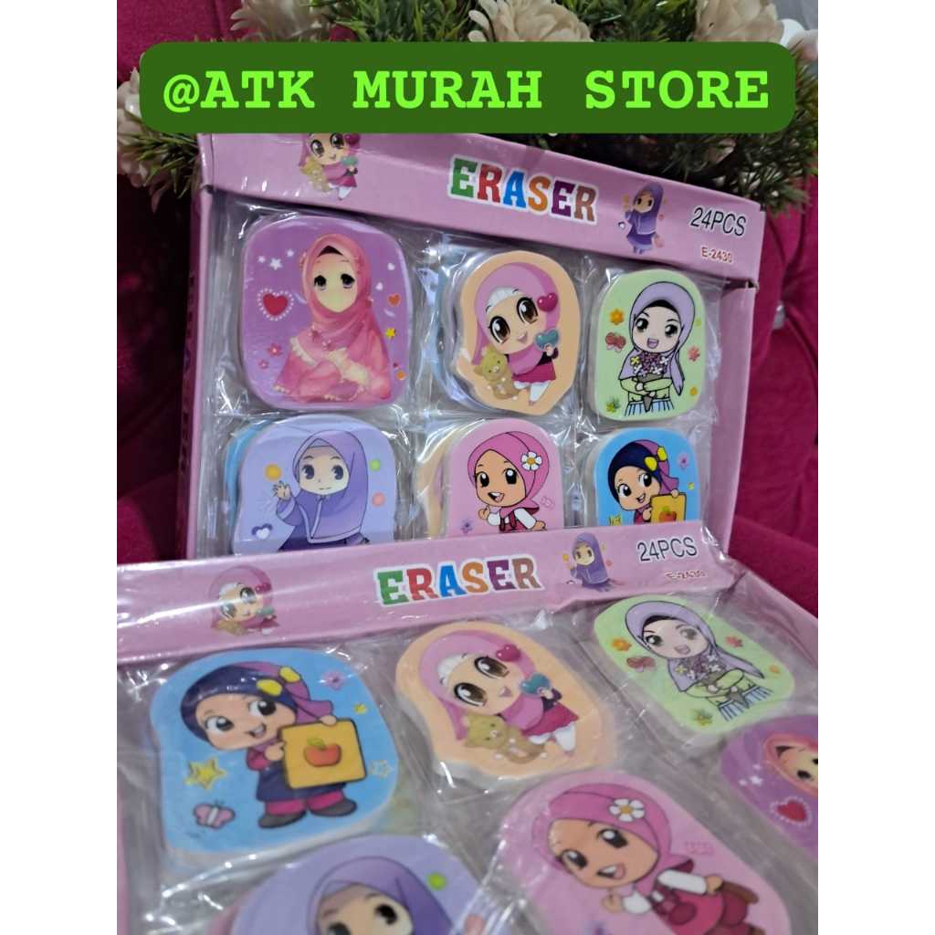 

[ATK-MURAH] JUAL 2 PCS PENGHAPUS CUTE HIJAB ERASER. KUALITAS BAGUS DAN MOTIF HIJAB GIRL