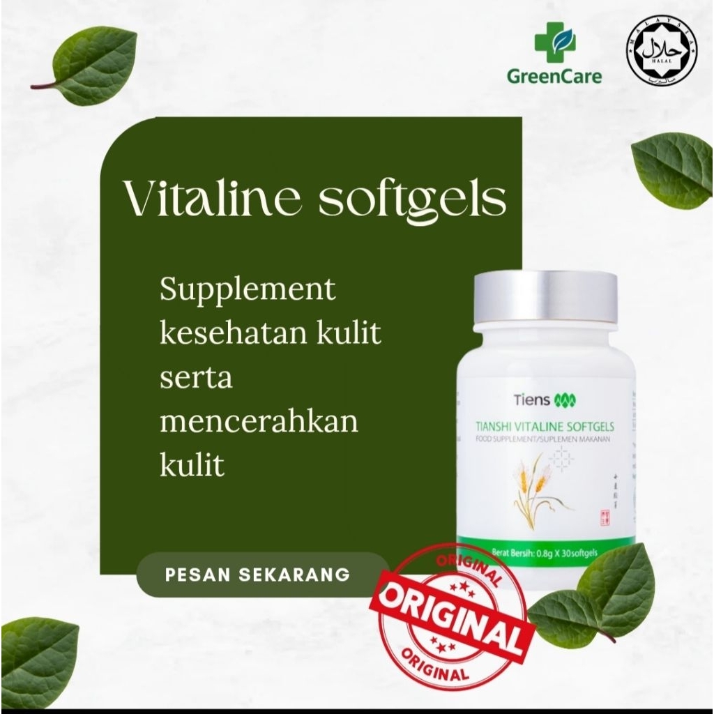 Vitaline Softgel Original Isi 60 Kapsul - VITAGEL ORIGINAL - Membantu mencerahkan Badan dan Wajah Al