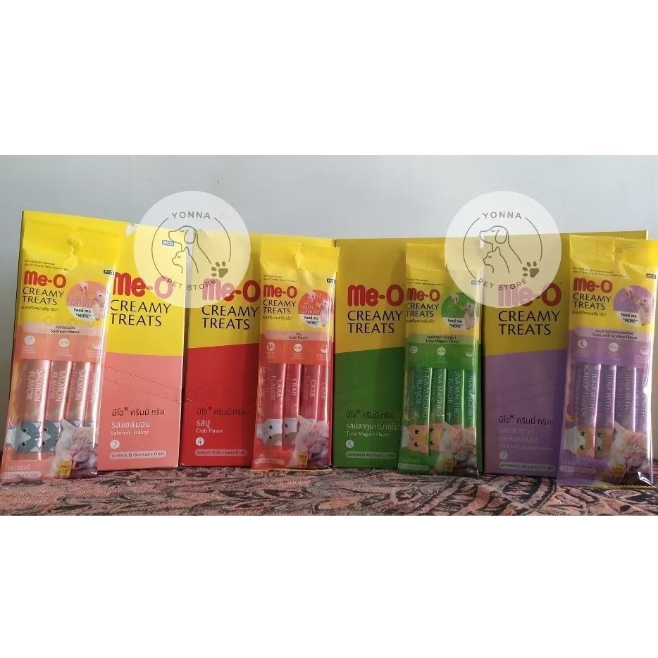 Meo Creamy Treats Me-O Snack Makanan Kucing Kitten Dewasa Murah
