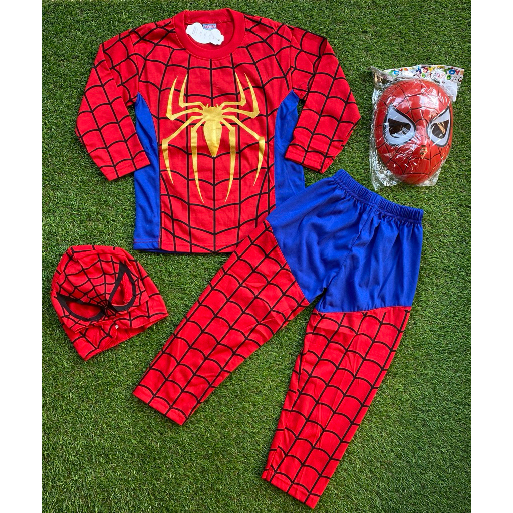 Baju anak spiderman/ kostum anak spiderman/ baju karakter anak/ baju superhero anak