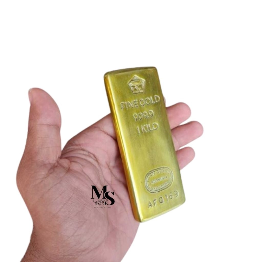 Miniatur Emas Batangan Diecast Emas 1 kilo Pajangan Rumah Mewah Berkualitas