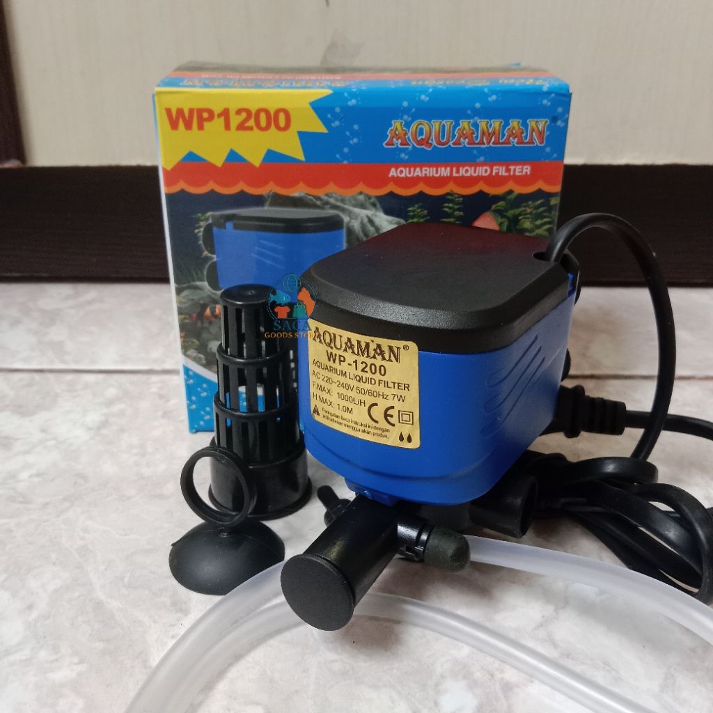 Power Heads / Mesin Pompa Celup Filter Aquarium Aquaman WP1200 7 watt Low Watt