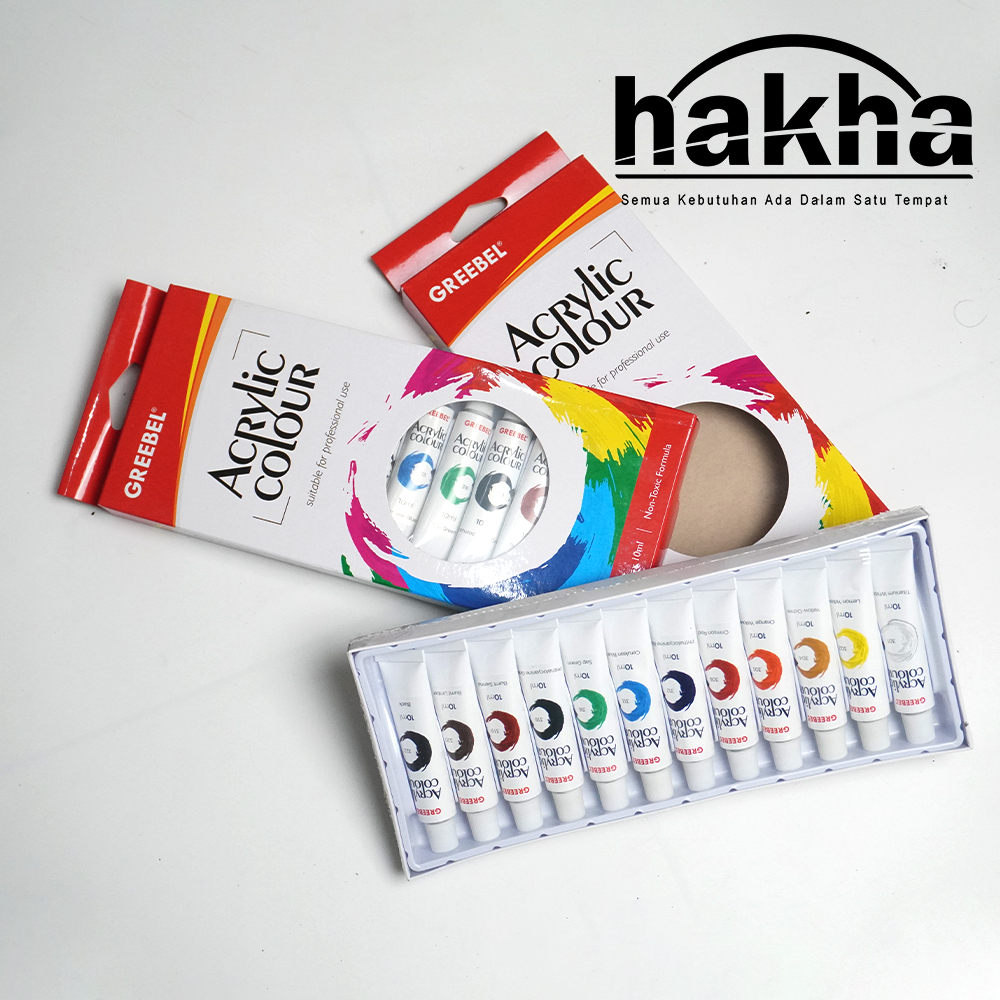 

Cat Acrylic Greebel Original 12 Warna 10ml