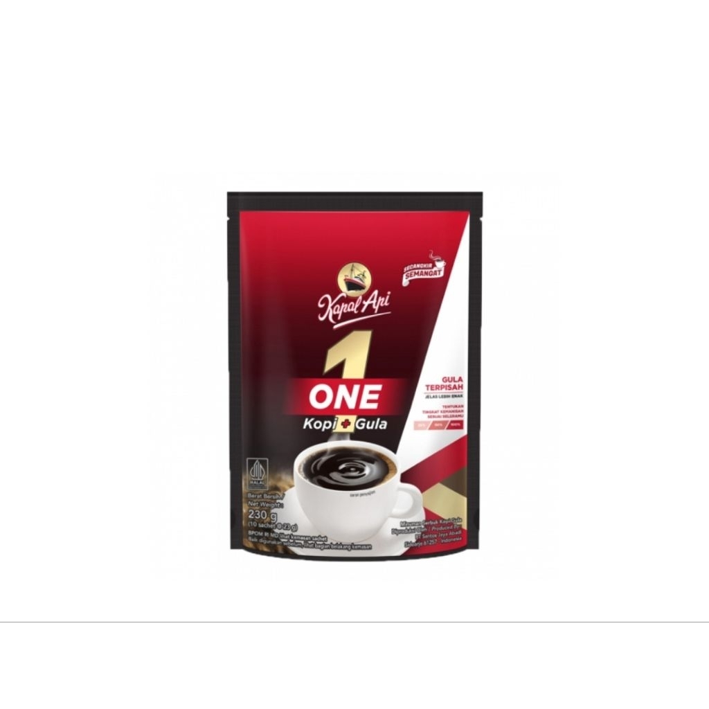 

Kapal Api One Kopi Instan Kopi + Gila Sachet 10 x 23 g
