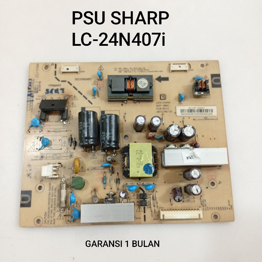 POWER SUPPLY SHARP LC-24N407i PSU REGULATOR MESIN TV SHARP