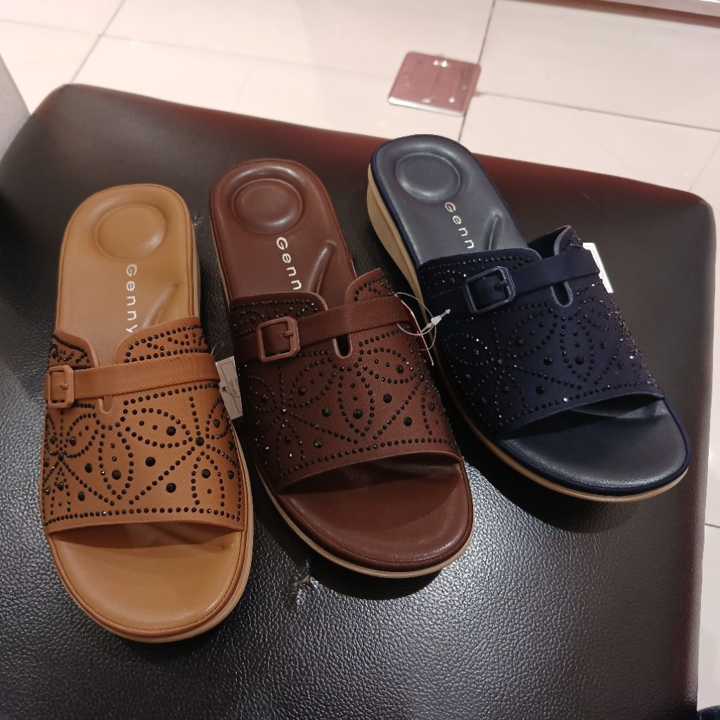 sandal wanita flat sol 2cm GENNY❗️ori matahari