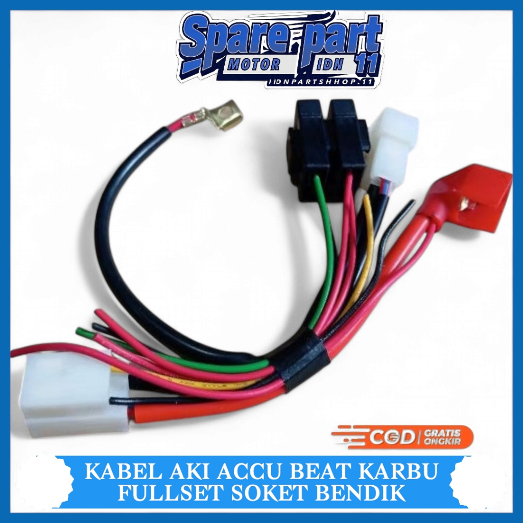Kabel Aki Accu Beat Karbu Kvy Set Soket Bendik Rumah Beat Karbu Kvy Fullset Soket Bendik+Rumah Sikri