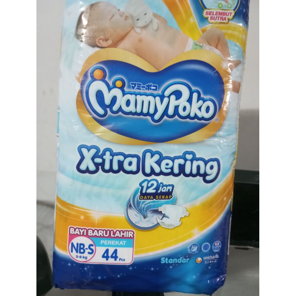 Pempers Mamypoko X-tra Kering NB_S Tipe Perekat isi 44 pcs