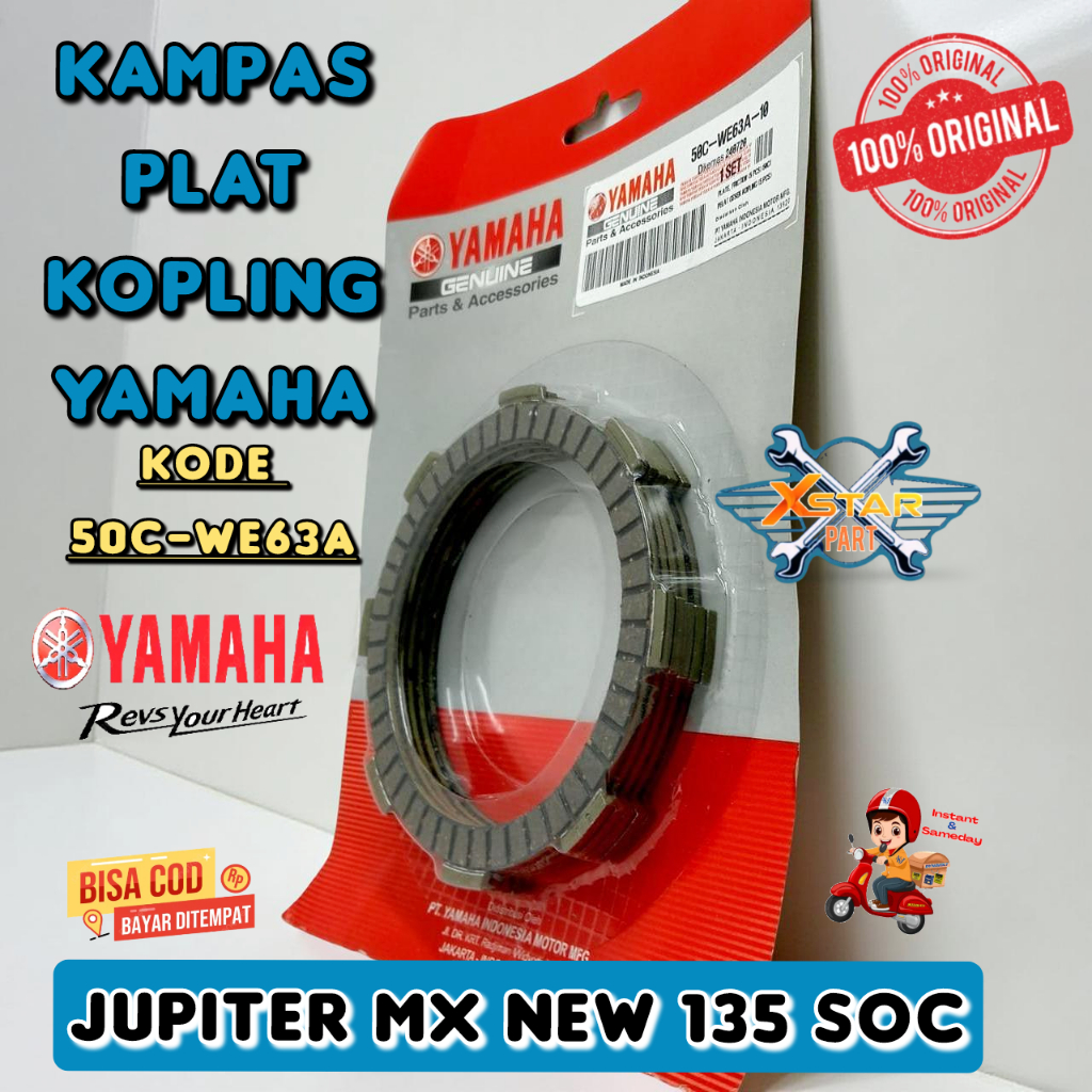 ORIGINAL Plat Kopling Kampas Kopling KODE 50C  Yamaha Jupiter MX New 135 50C PRESISI SIAP PASANG