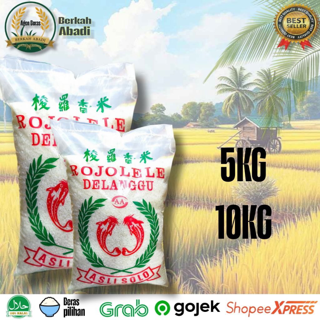 

Beras Rojolele Delanggu 5KG 10KG - Asli solo pulen & enak
