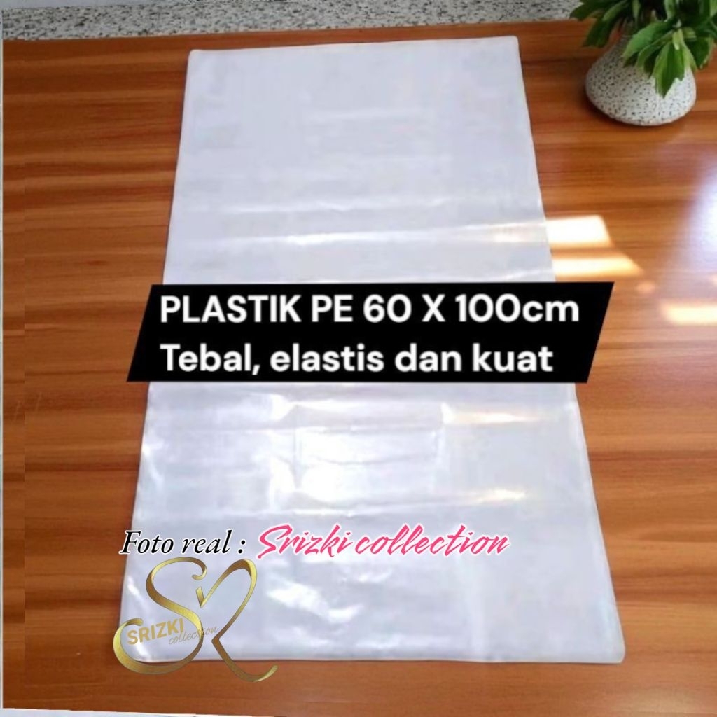 PLASTIK PE 60x100 cm tebal 0.4 untuk vakum paking bantal| plastik laundry| boneka multi fungsi