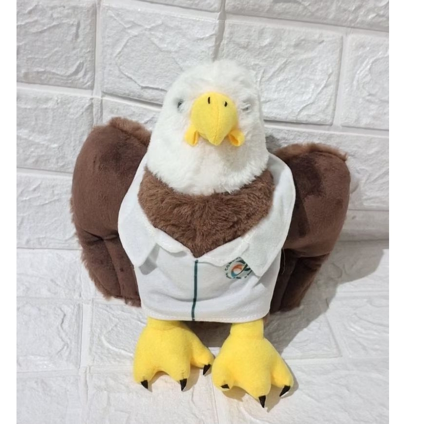 boneka burung elang garuda maskot unik. boneka mainan anak burung bersayap terbang