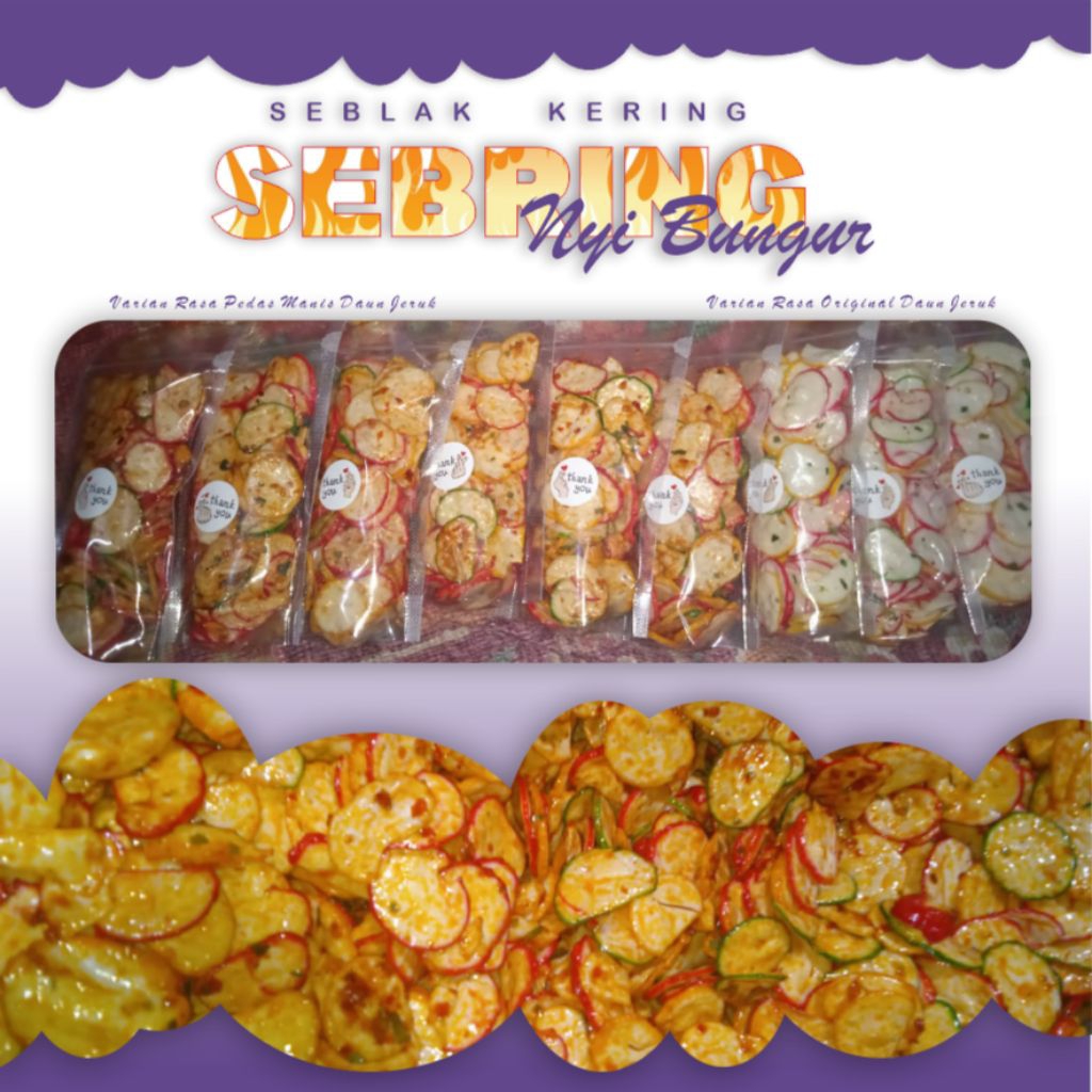 

Sebring Nyi Bungur, kemasan eceran, ukuran 50 gram, bisa dibawa kemanapun bepergian