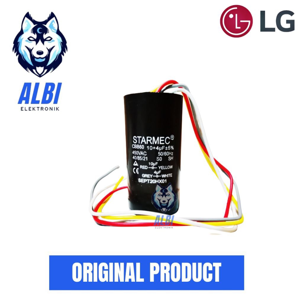 Kapasitor mesin cuci LG dua tabung - Capasitor mesin cuci LG 2 tabung.