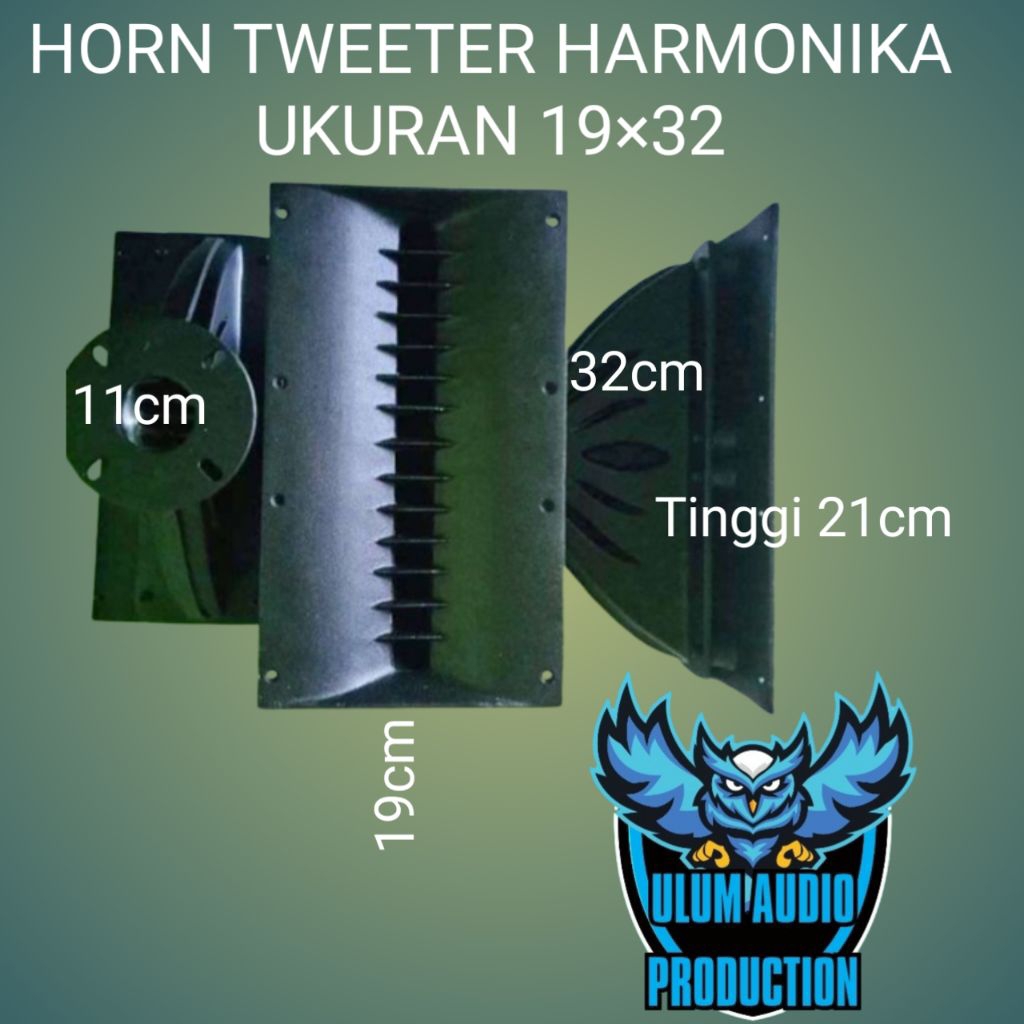 Horn tweeter, horn tweeter harmoni, harmoni balap 2inc ukuran 19×32 bahan aluminium