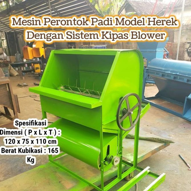 Mesin Perontok Padi Model Herek Dengan Sistem Kipas Blower Komplit/Tanpa Penggerak