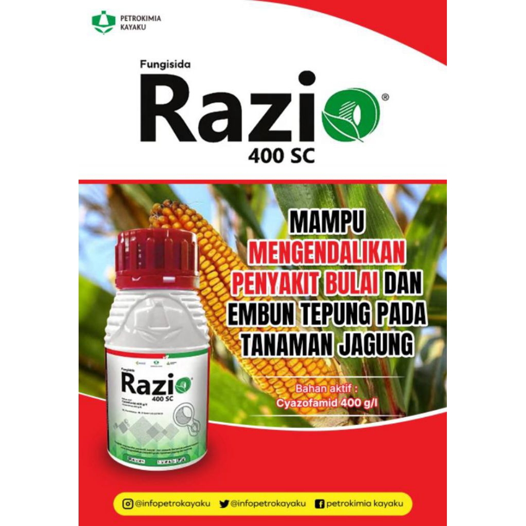 Razio 400 SC Fungisida Pengendali Bulai 100 Ml
