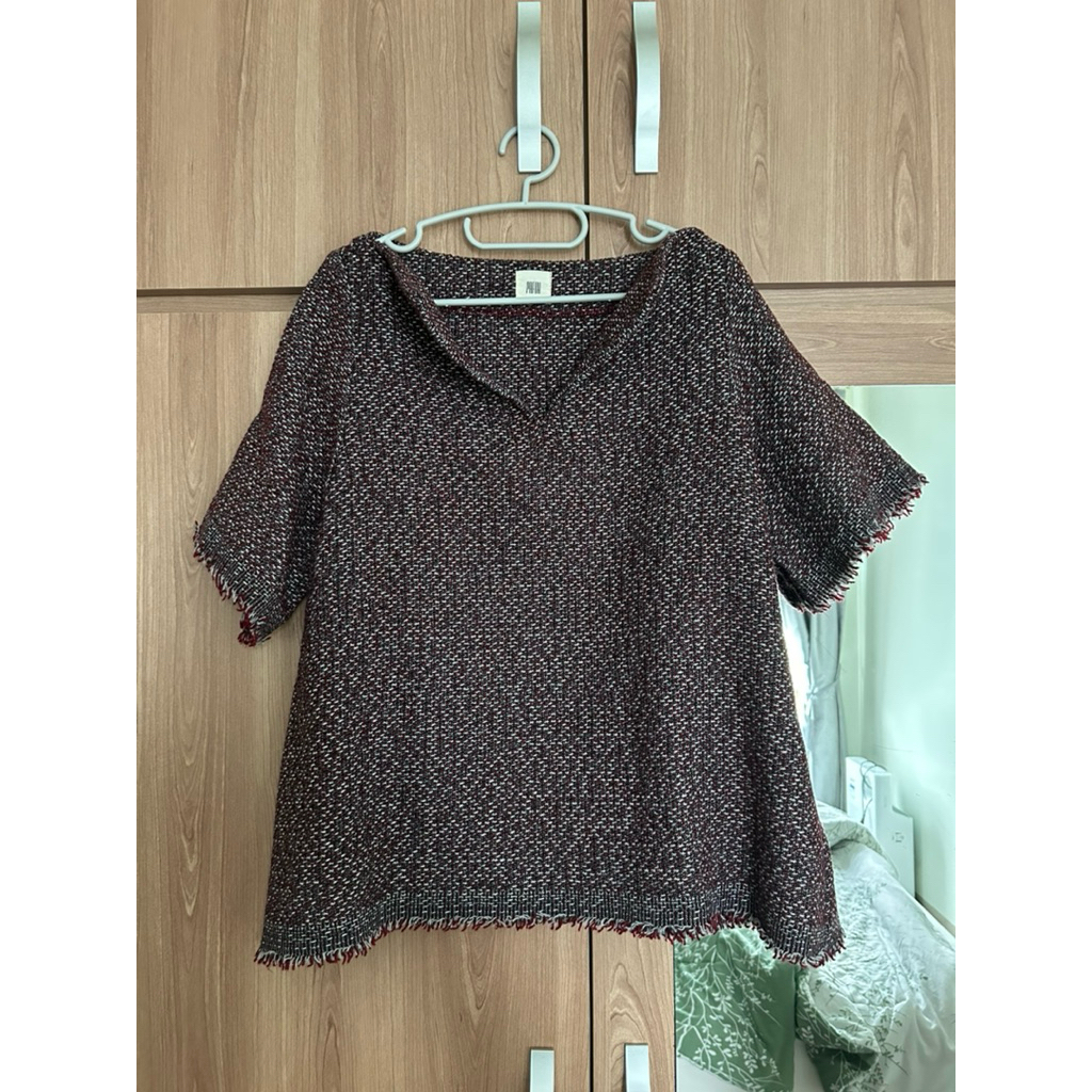 PRELOVED Pafon Tweed Top - Red