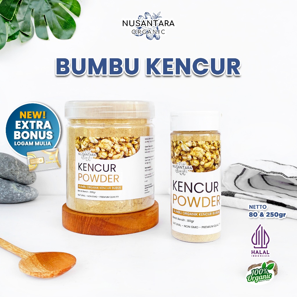 

Nusantara Organic Kencur Bubuk Murni Tanpa Campuran Bumbu Dapur Organik Spice Natural