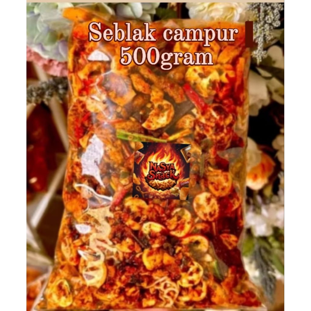 

seblak kerupuk campur/mix pedas gurih 500gram Aroma Daun Jeruk