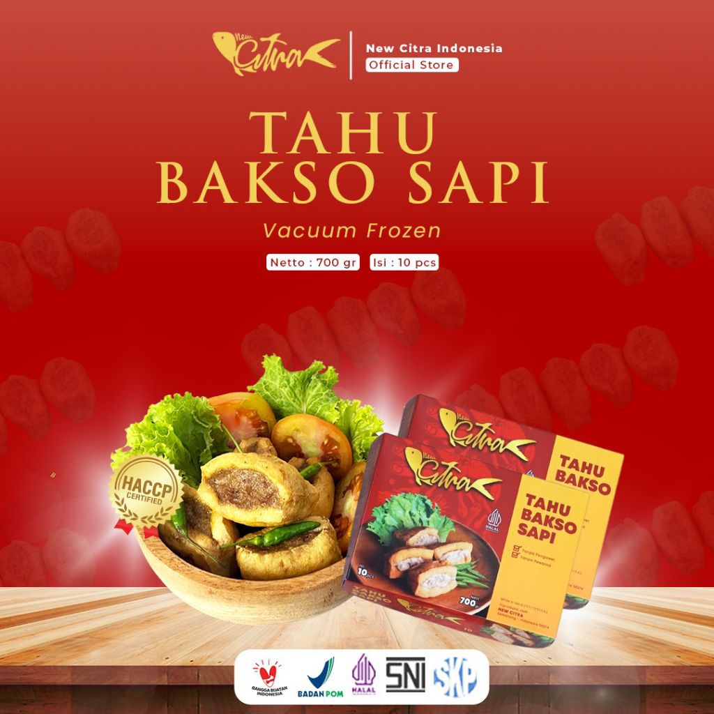 

Tahu Bakso Sapi Kemasan Vacuum Frozen