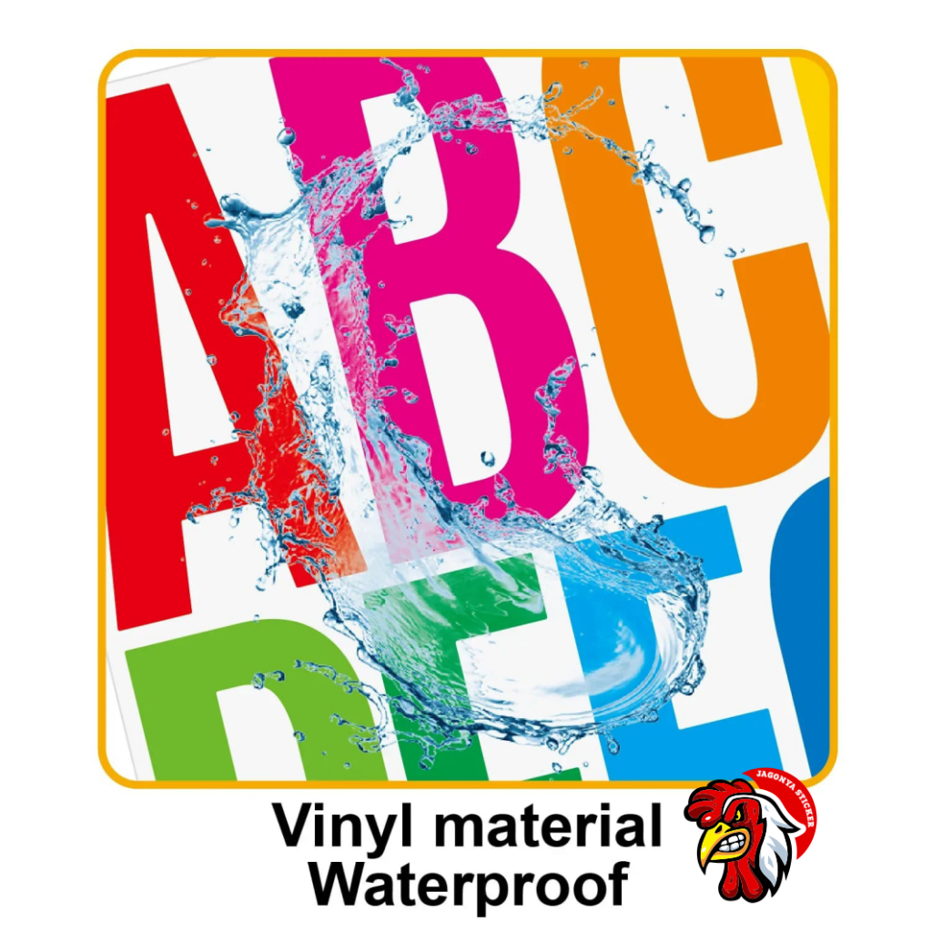 

stiker huruf sticker letter timbul sticker abjad cutting sticker huruf besar A-Z tinggi 10cm