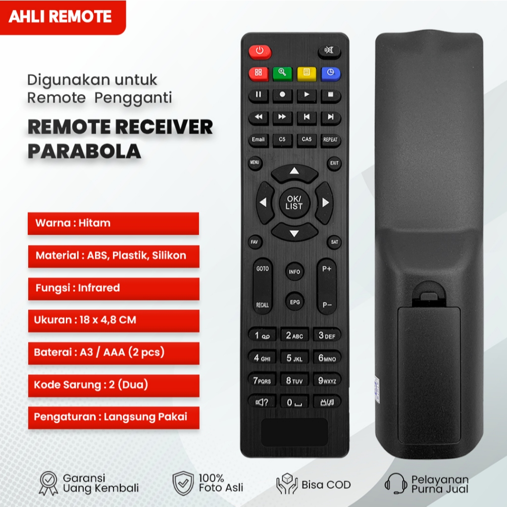 Remot Receiver K-Vision Bromo C2000 / Remote Parabola Topas TV TS2-39